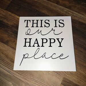 White and Black Wall Decor Sign